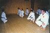 Stage de mars-avril 1986 au Dojo de Périgueux. Entraînement dirigé par Maître Seikichi Toguchi.