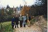 Visite du Chateau de Puyguilhem en 1986  : Sensei et Madame Toguchi , Willy et Marion Fruchout , et Joël Germain (responsable technique du Dojo d'Angoulême - Gond-Pontouvre)
